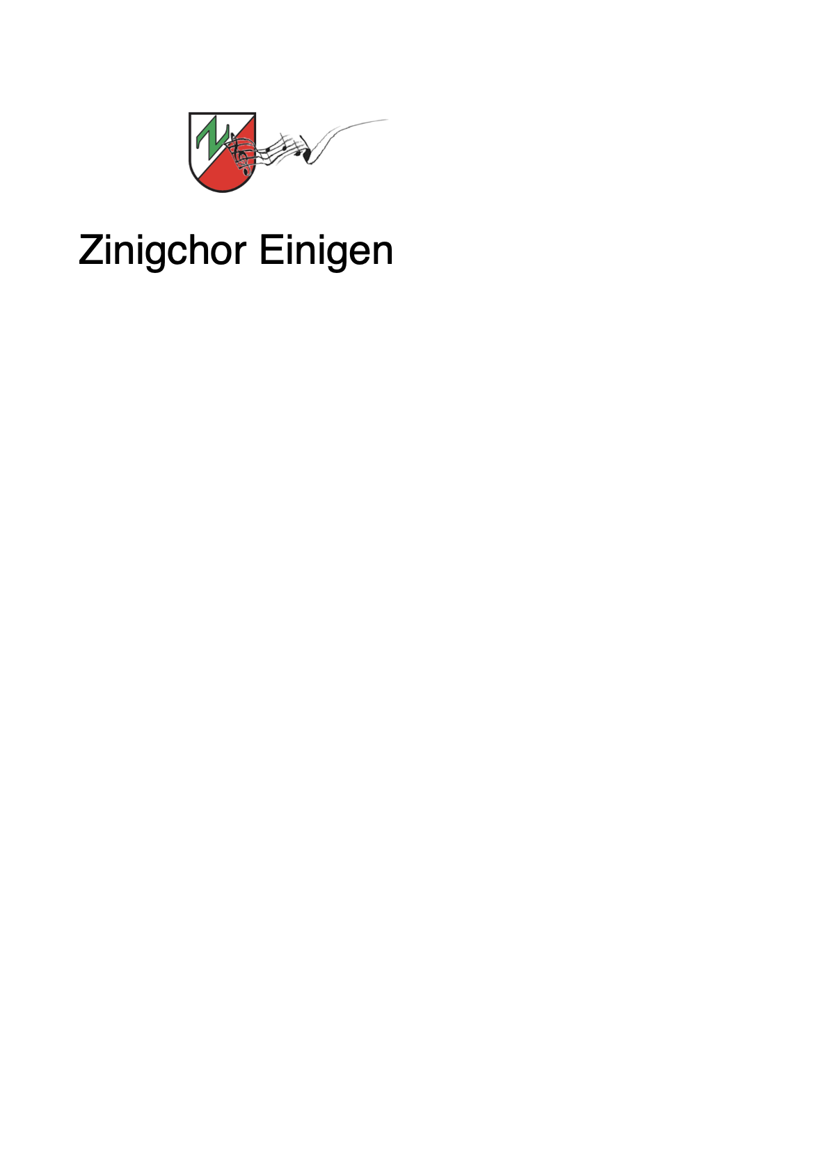 Logo - Zinigchor Einigen